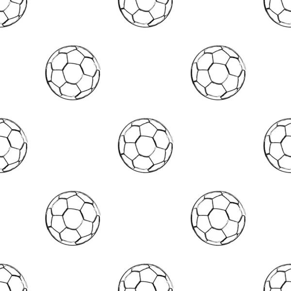 Ballon Football Motif Sans Couture Isolé Sur Fond Blanc — Image vectorielle