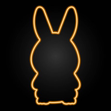 Hare neon sign, modern glowing banner design.