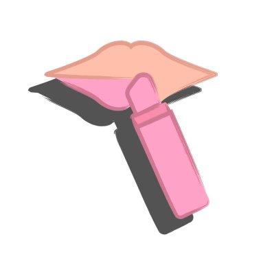 Makeup brush strokes. Vector illustration.