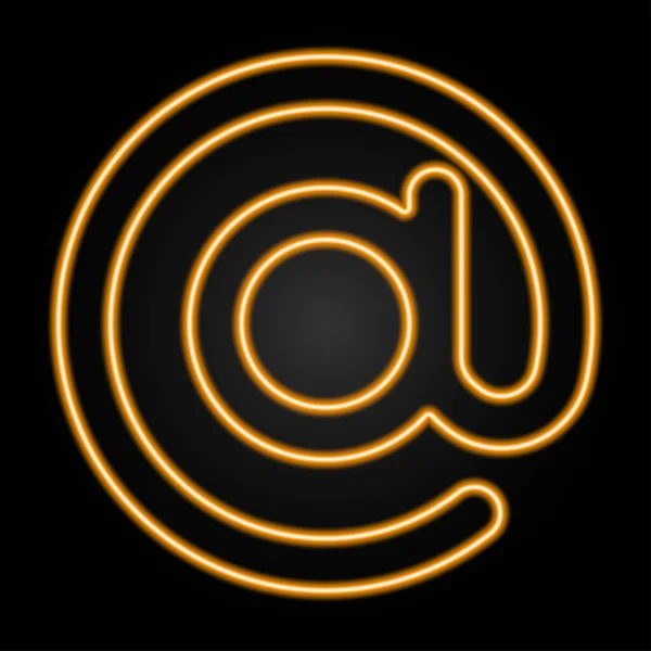 Символ Електронної Пошти Неоновий Знак Сучасний Світловий Банерний Дизайн — стоковий вектор