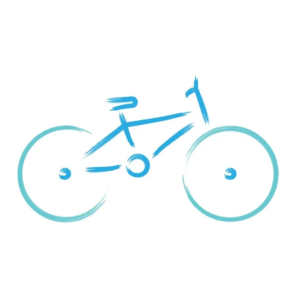 Bicycle Brush Strokes Vector Illustration — Stok Vektör
