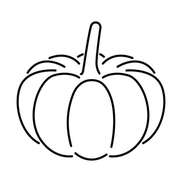 Pumpkin Icon Vector Illustration Black White Background — Vetor de Stock