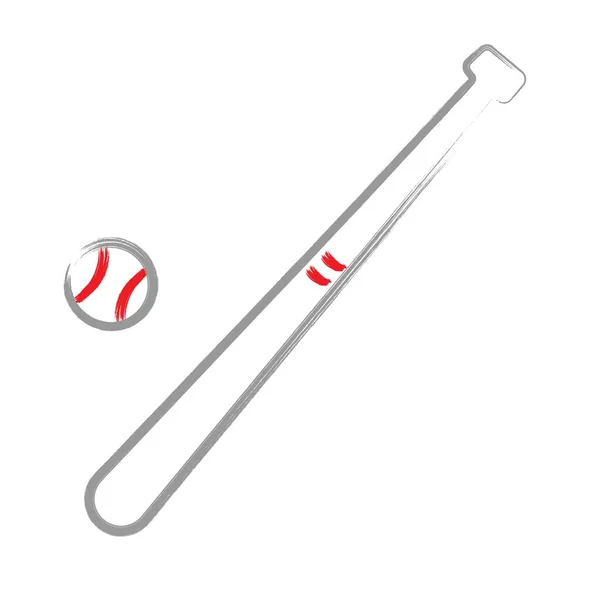 Baseball Brush Strokes Isolated Gray Background — 图库矢量图片