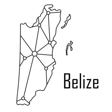 Belize Haritası kutsal kişilerin resmi, vektör çizim.