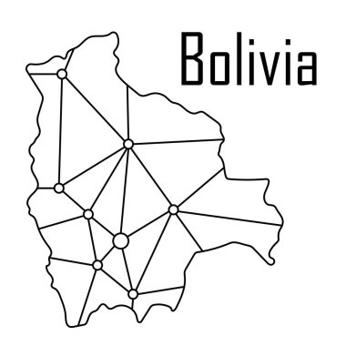 Bolivya Haritası kutsal kişilerin resmi, vektör çizim.