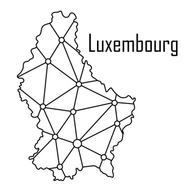 Lüksemburg Haritası kutsal kişilerin resmi, vektör çizim.