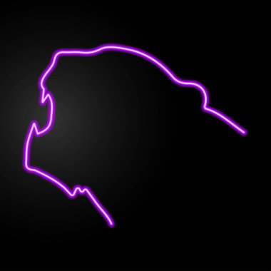 Kaplan neon işareti, modern parlayan pankart tasarımı, renkli modern tasarım trendleri siyah arka planda. Vektör illüstrasyonu.