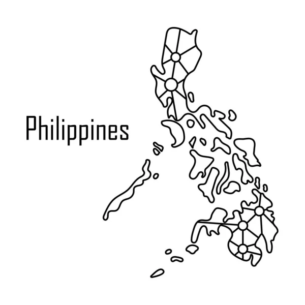 Philippinen Map Icon Vektorillustration — Stockvektor