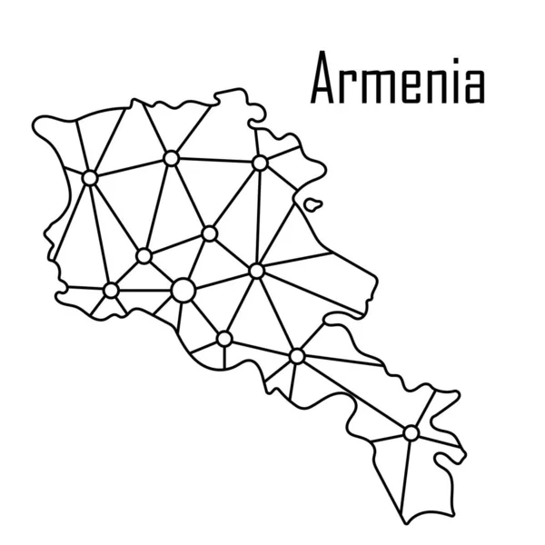 Αρμενία Εικονίδιο Χάρτη Εικονογράφηση Διάνυσμα — Διανυσματικό Αρχείο