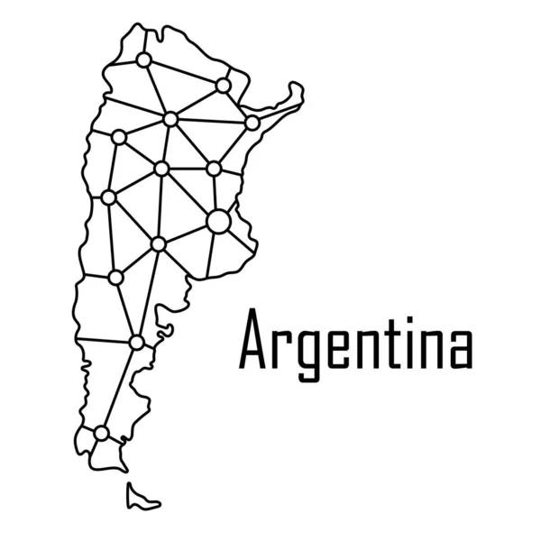 Argentina Mapa Ícone Ilustração Vetorial —  Vetores de Stock