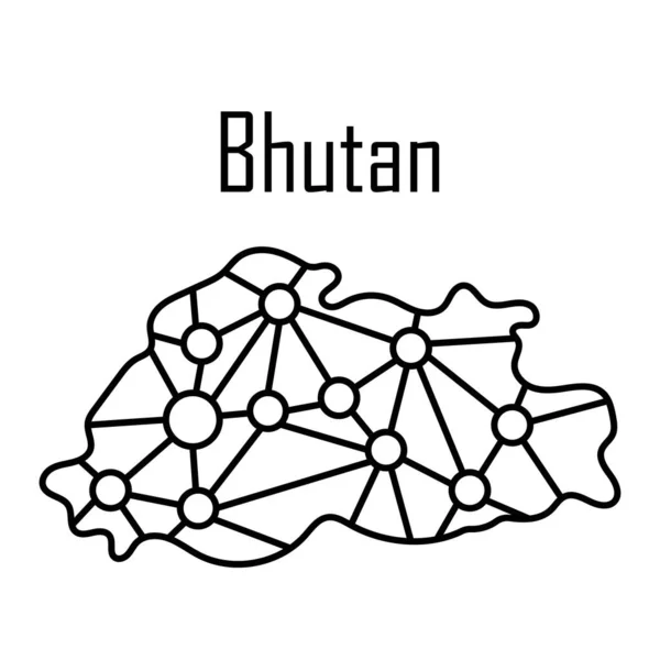 Bhutan Kartikon Vektorillustration — Stock vektor
