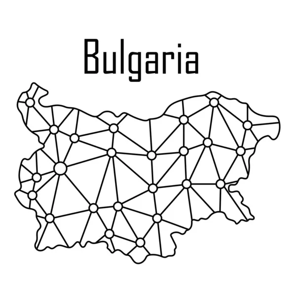 Βουλγαρία Χάρτης Εικονίδιο Εικονογράφηση Διάνυσμα — Διανυσματικό Αρχείο