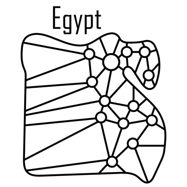 Иконка Карты Египта Векторная Иллюстрация — стоковый вектор