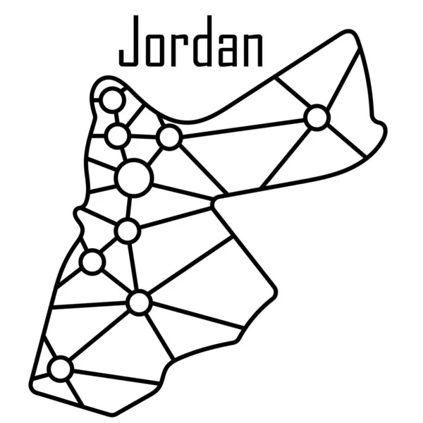 Иконка Карты Иордании Векторная Иллюстрация — стоковый вектор