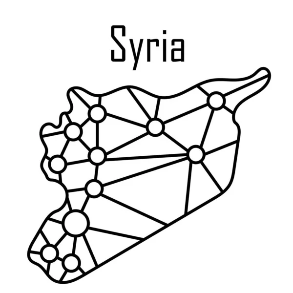 Syrien Kartikon Vektorillustration — Stock vektor