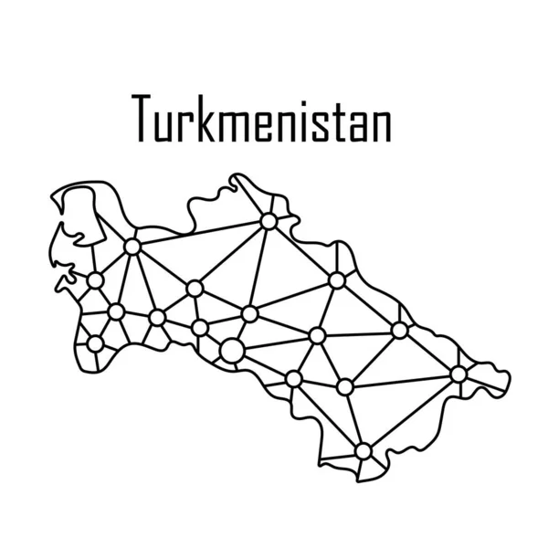 Туркменістан Карту Іконки Векторні Ілюстрації — стоковий вектор