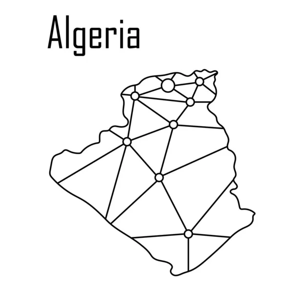 Algeriet Kartikon Vektorillustration — Stock vektor