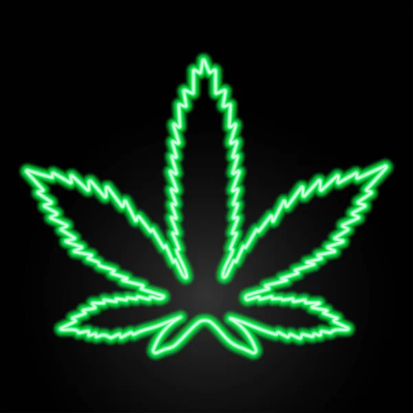 Marijuana Insegna Neon Moderno Design Banner Luminoso Colorate Tendenze Design — Vettoriale Stock