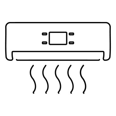air conditioner icon on white background, vector illustration.