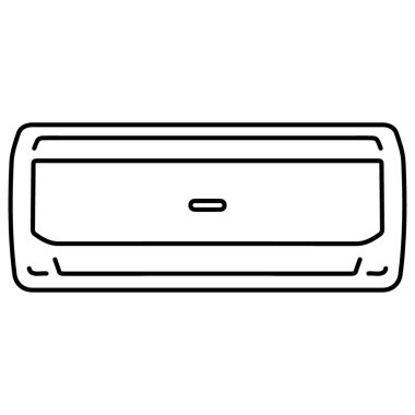 air conditioner icon on white background, vector illustration.