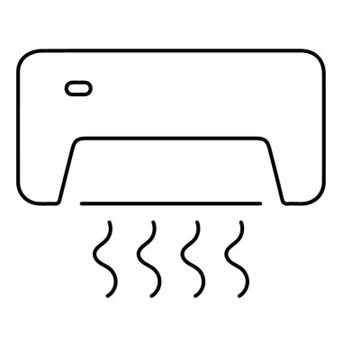 air conditioner icon on white background, vector illustration.