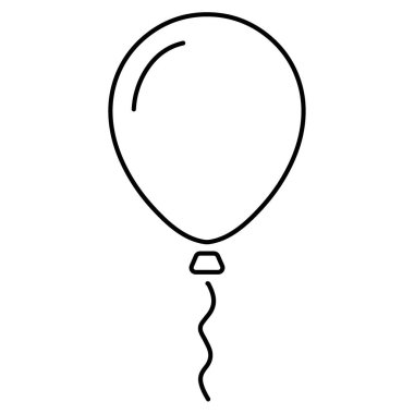 balloons icon on white background, vector illustration.