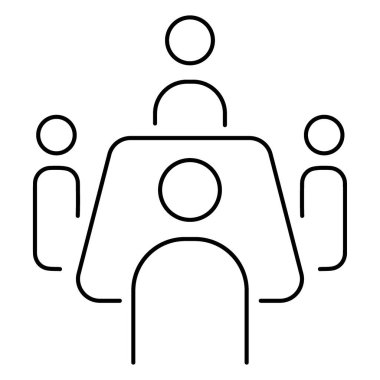 board of directors icon on white background, vector illustration