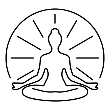 beyaz arka plan üzerinde budizm simgesi, vektör çizimi.