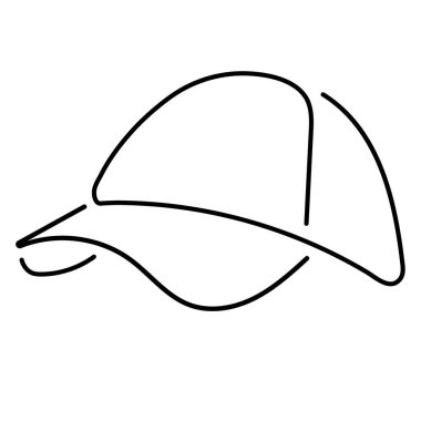 cap icon isolated on white background, vector illustration.