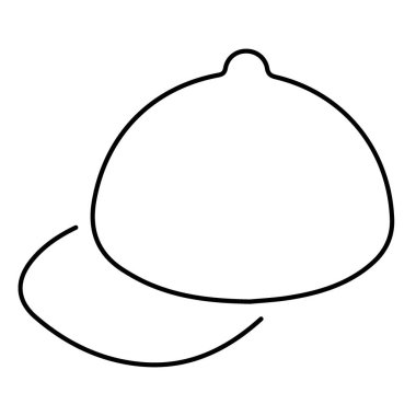 cap icon isolated on white background, vector illustration.