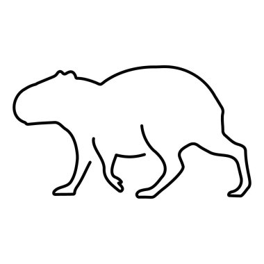 capibara icon isolated on white background, vector illustration.