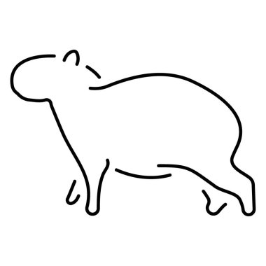 capibara icon isolated on white background, vector illustration.