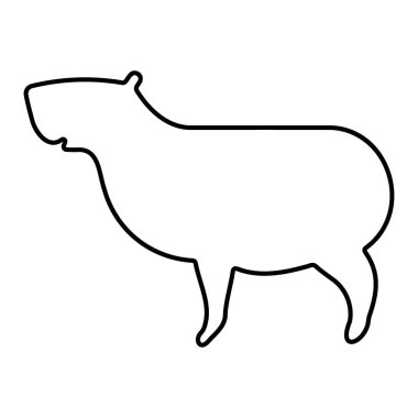 capibara icon isolated on white background, vector illustration.