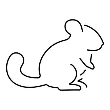 chinchila icon isolated on white background, vector illustration