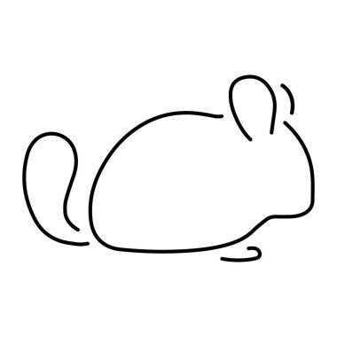 chinchila icon isolated on white background, vector illustration