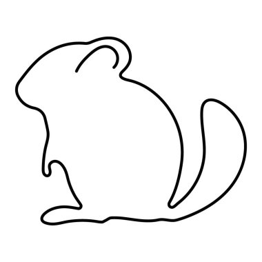 chinchila icon isolated on white background, vector illustration