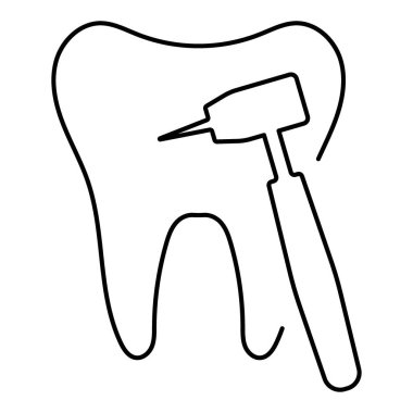 dentist icon isolated on white background, vector illustration.