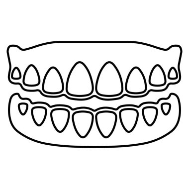 dentist icon isolated on white background, vector illustration.