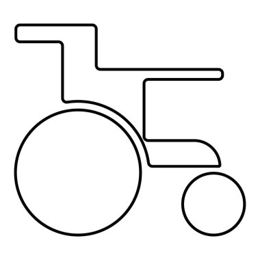 disabled person icon isolated on white background, vector illust