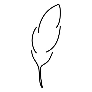 feather icon isolated on white background, vector illustration.