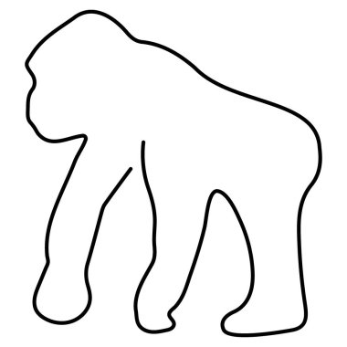 gorilla icon isolated on white background, vector illustration.