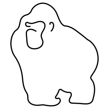 gorilla icon isolated on white background, vector illustration.