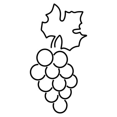 grape icon isolated on white background, vector illustration.