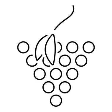 grape icon isolated on white background, vector illustration.