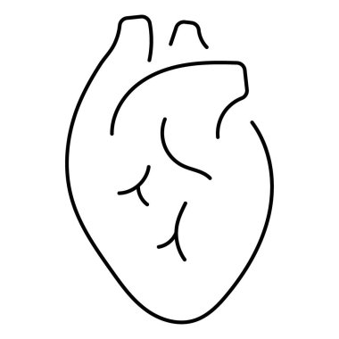 heart organ icon isolated on white background, vector illustrati