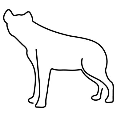 hyena icon on white background, vector illustration.