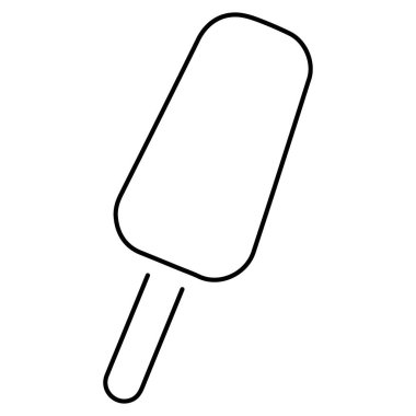 Beyaz arkaplanda dondurma simgesi, vektör illüstrasyonu.