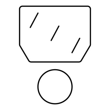 Beyaz arkaplanda madalya simgesi, vektör illüstrasyonu.