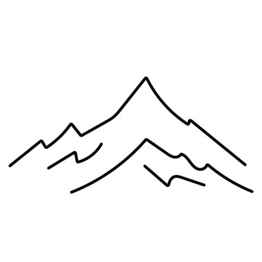 mountain icon on white background, vector illustration.