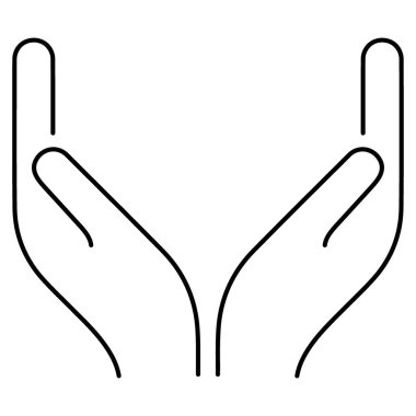 prayer icon isolated on white background, vector illustration.